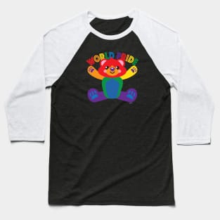 World Pride Flag Bear Baseball T-Shirt